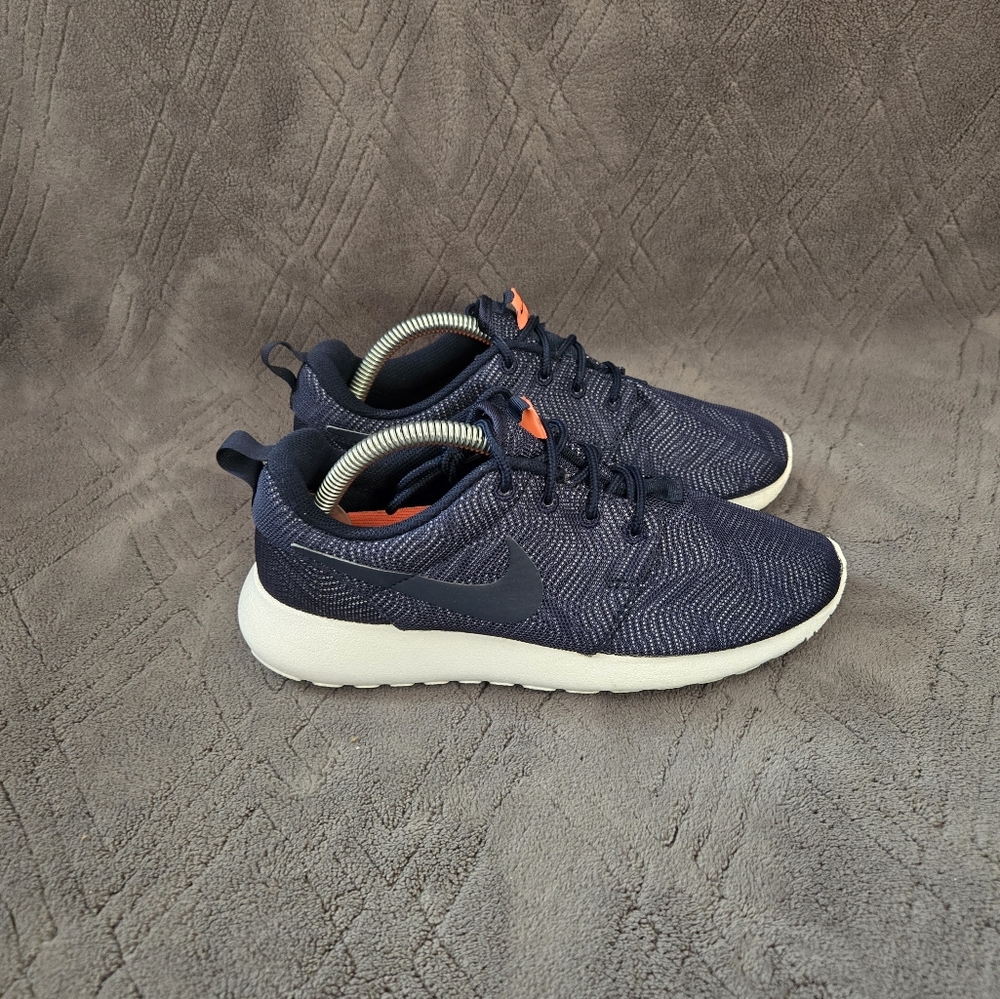 Nike Roshe One Moire Running Shoes Womens Sz 6 Athletic Sneakers Trainers Blue.